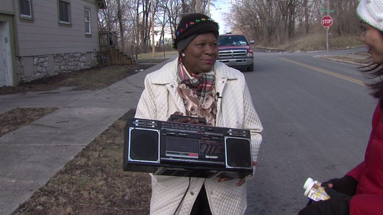 Mosley with Gilmore's radio