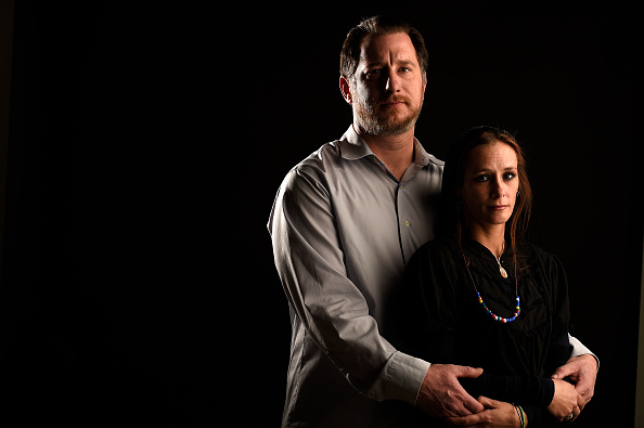 DENVER, CO - JANUARY 13: Veteran Raymond Schwab and his wife Amelia are pictured on January 13, 2016 in Denver, Colorado. Raymond, who suffers PTSD, came to Colorado to use medical marijuana to help treat his PTSD. Because of this the state of Kansas, where he lived, took away his kids. He is fighting to get them back. (Photo by Helen H. Richardson/The Denver Post via Getty Images)