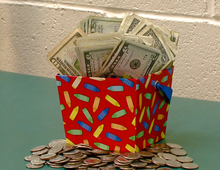 More than $800 collected for the family of Brad Lancaster.