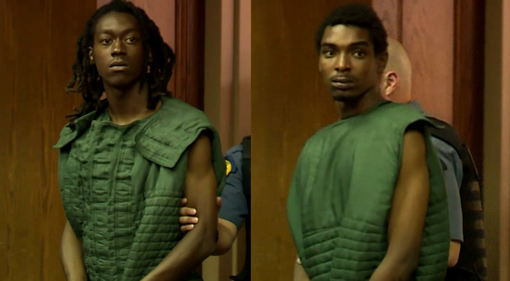 (From left to right) Jamaal Lewis and Daqon Sipple made their first appearance in court on Friday.
