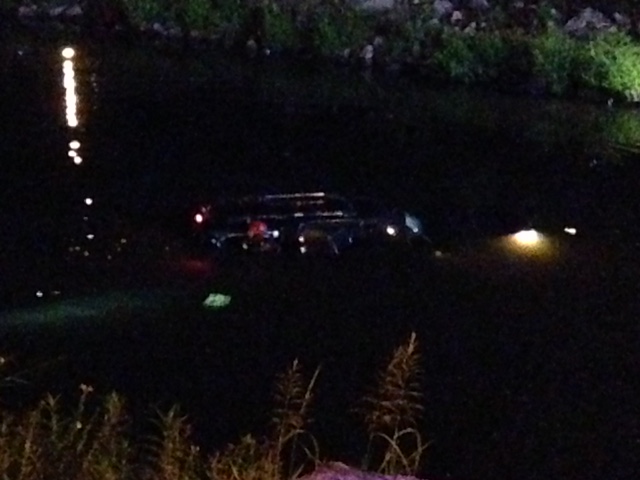 Water rescue underway at Brush Creek early Tuesday morning.