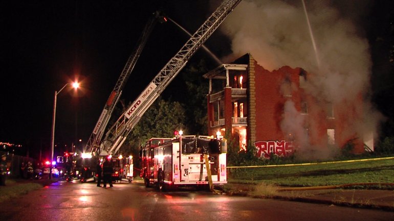 Fire significantly damages building near 11th and Tracy.