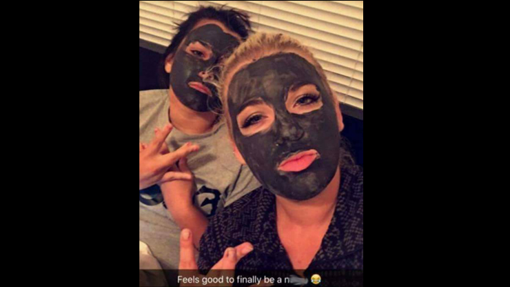 This is a screenshot of a Snapchat sent to FOX 4. The Snapchat selfie from a K-State student resulted in her leaving K-State because of what many perceived as the racist nature of the Snapchat.
