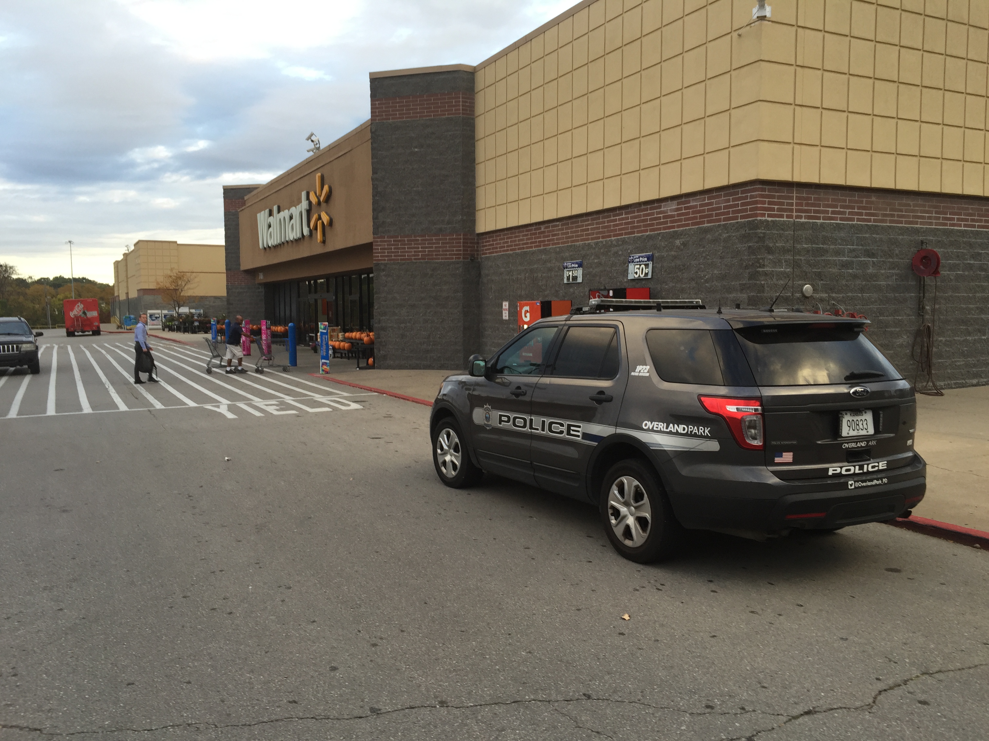 Overland Park police are investigating after a man tried to choke a 4-month-old at Walmart Wednesday morning.