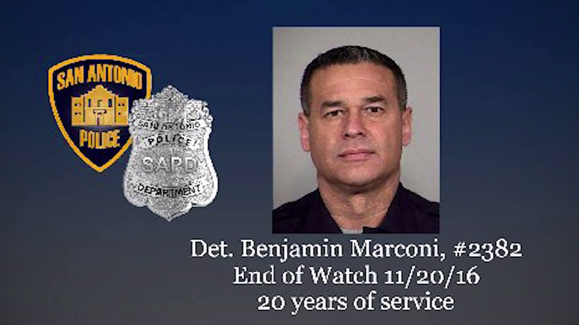 Det. Benjamin Marconi was killed in the line of duty Sunday, Nov. 20.