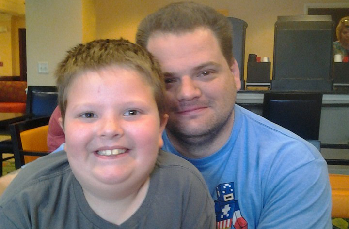 Donald "DJ" Meyer and his son Ashten.