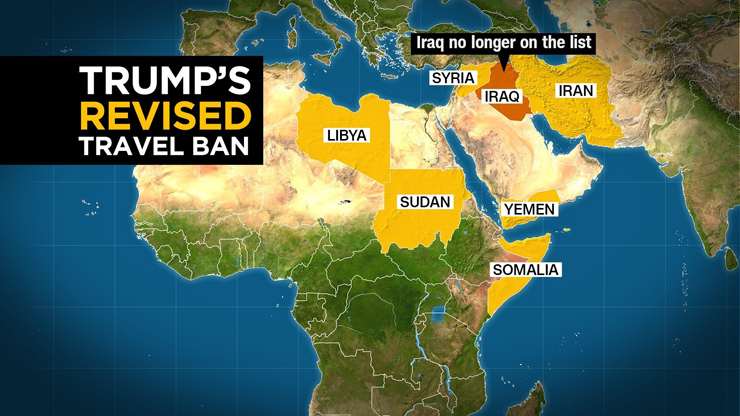 Iraq was removed from the revised travel ban executive order.