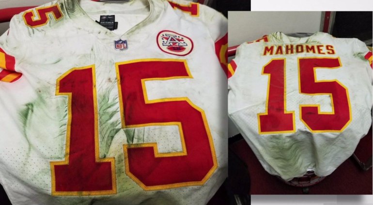 Game worn hot sale chiefs jersey