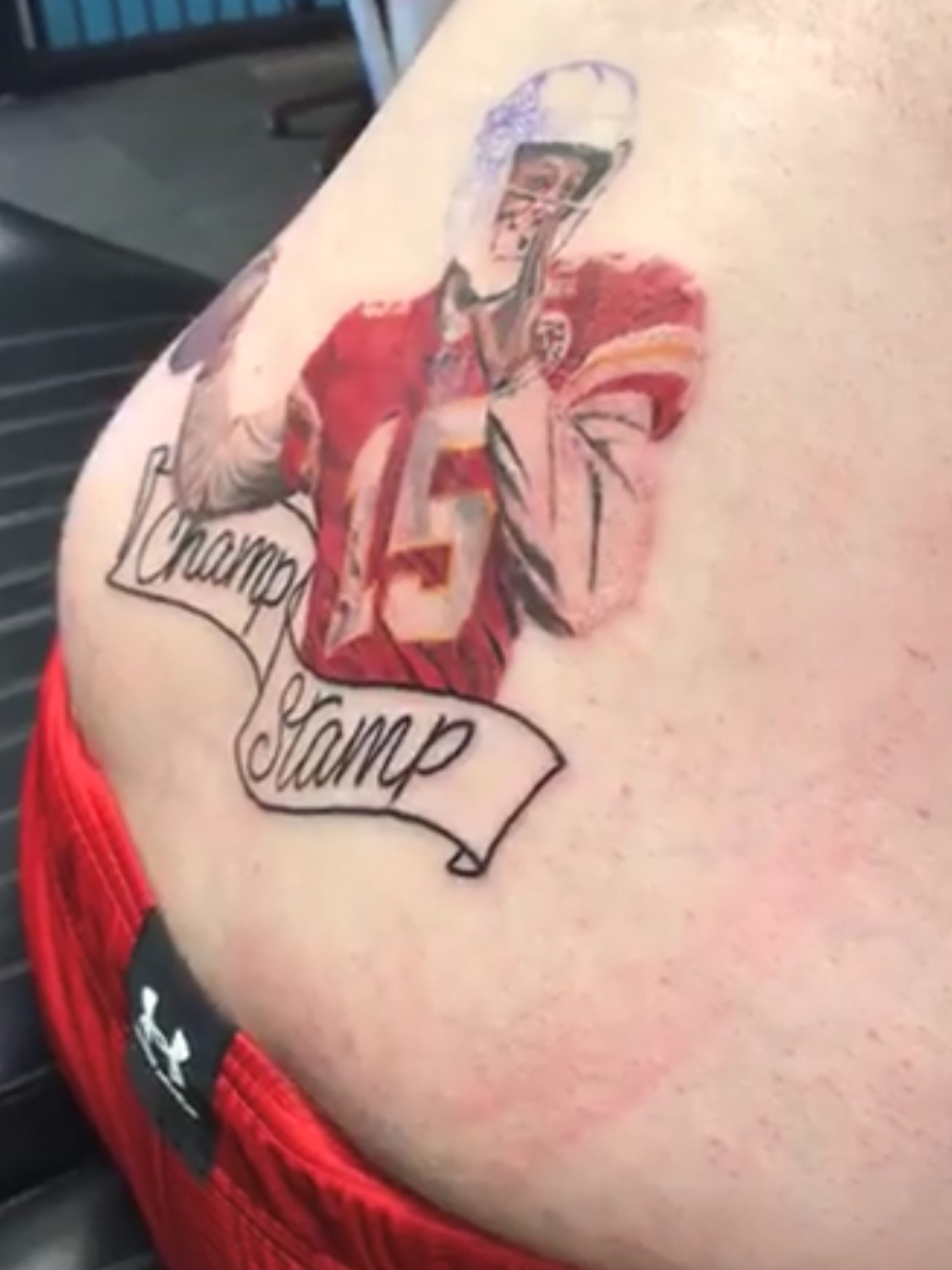 Chiefs fan gets champ stamp of QB Patrick Mahomes after losing