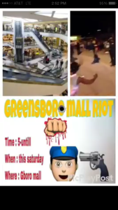 A screenshot emailed to FOX8 of the flier allegedly created by Cleveland. (Click to enlarge)