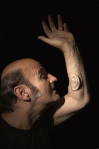 Stelarc, the award-winning Australian performance artist who has grown a third ear on his arm for art's sake, believes it is. And as he pursues further surgeries to install a Wi-Fi connected microphone that will allow people anywhere in the world to listen to what he hears, he hopes he can convince others of his vision. (Photo courtesy of Nina Sellars)
