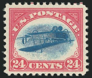 There are only 100 "Inverted Jenny" stamps in existence. So when one goes on sale, it's a big deal. The stamps are known for the printing error that created them. On the stamps is an image of the first plane used for airmail: The Curtiss Jenny. It's an image that's on thousands of stamps printed at the time. But on the Inverted Jennys, the image was accidentally -- you guessed it -- printed upside down.
