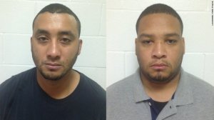 Officers Norris Greenhouse Jr., left, and Derrick Stafford are charged with second-degree murder in unknowingly striking and killing 6-year-old Jeremy Mardis in Lousiana.