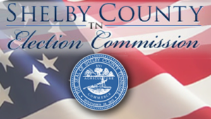 Shelby County Election Commission with Flag background