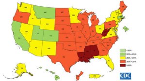 2015 obesity rates by state/ CDC