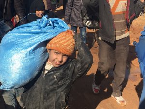 As the Syrian army continues to fight its way through the old city of Aleppo, the tide of those fleeing for their lives has become a raging flood, an avalanche. Picture: Maysaloon crossing this December 8th, 2016 where citizens are evacuating E. Aleppo.