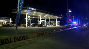Marathon Gas Station shooting scene Sunday night