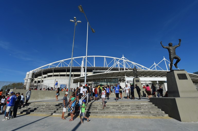 RIO DE JANEIRO, BRAZIL - MAY 15: A view from outside during the Ibero American Athletics Championships - Aquece Rio Test Event for the Rio 2016 Olympicson May 15, 2016 in Rio de Janeiro, Rio de Janeiro. (Photo by Shaun Botterill/Getty Images)