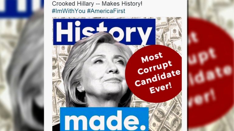 Donald Trump on Saturday deleted a tweet critical of Hillary Clinton after he came under fire for evoking anti-Semitic stereotypes with a graphic that included dollar bills and a six-pointed star.