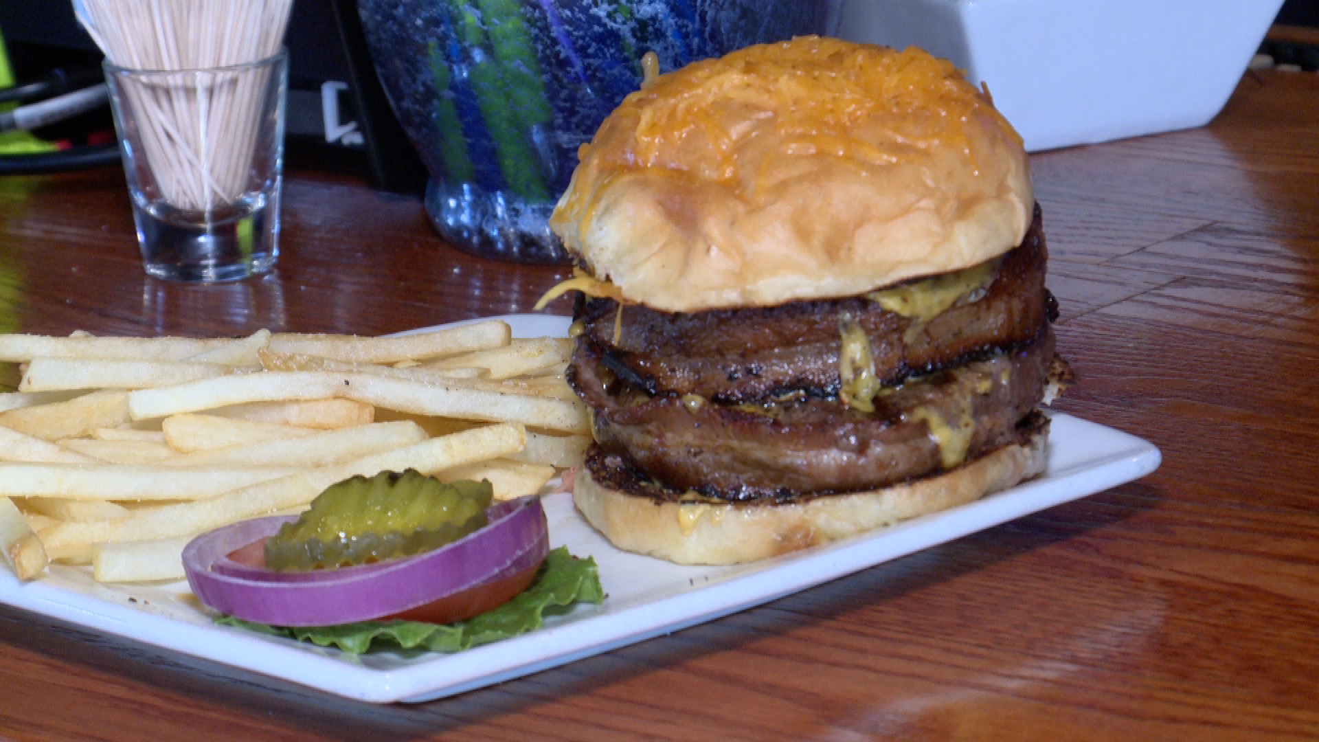 The Trump Burger, created at Frosty's in Pleasantville. (Roger Riley WHO-HD)