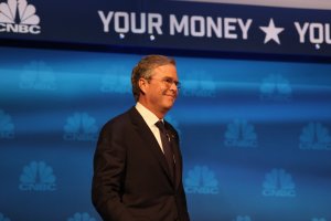 Jeb Bush participates in CNBC's "Your Money, Your Vote: The Republican Presidential Debate" live from the University of Colorado Boulder in Boulder, Colorado Wednesday, October 28th