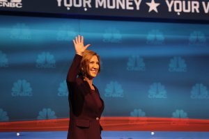 Carly Fiorina participates in CNBC's "Your Money, Your Vote: The Republican Presidential Debate" live from the University of Colorado Boulder in Boulder, Colorado Wednesday, October 28th