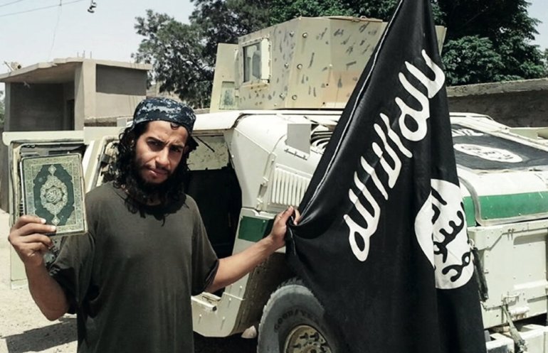 An undated picture taken on November 16, 2015 from the February 2015 shows 27-year-old Belgian IS group leading militant Abdelhamid Abaaoud.