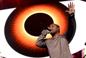 INGLEWOOD, CA - DECEMBER 04: Kendrick Lamar performs during Power 106 Cali Christmas at The Forum on December 4, 2015 in Inglewood, California. (Photo by Tim Mosenfelder/Getty Images)