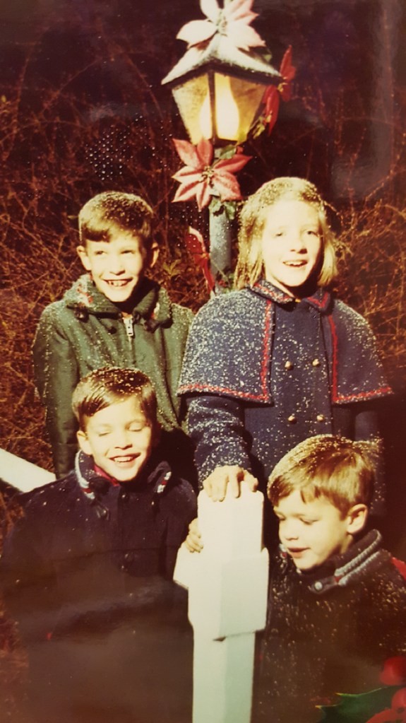 Susan Roesgen's twin brother Richard is on her left. Twin brothers Andy and Ted are in front.