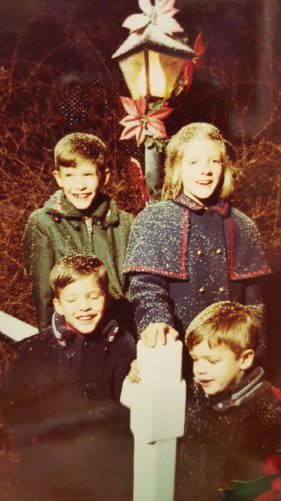 Susan Roesgen's twin brother Richard is on her left. Twin brothers Andy and Ted are in front. 