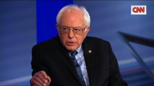 Bernie Sanders at the New Hampshire Townhall on February 3, 2016.