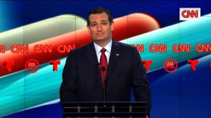 Ted Cruz at the CNN GOP presidential debate in Houston, Texas on February 25, 2016.