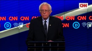 Bernie Sanders at the CNN Democratic Debate in Brooklyn, New York on 4/14/16