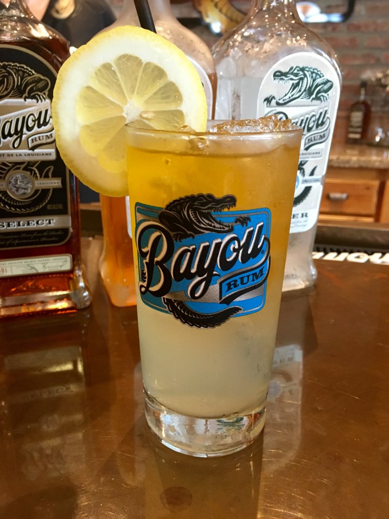 A perfect Bayou Blossom, served at the Bayou Rum Tasting Bar.