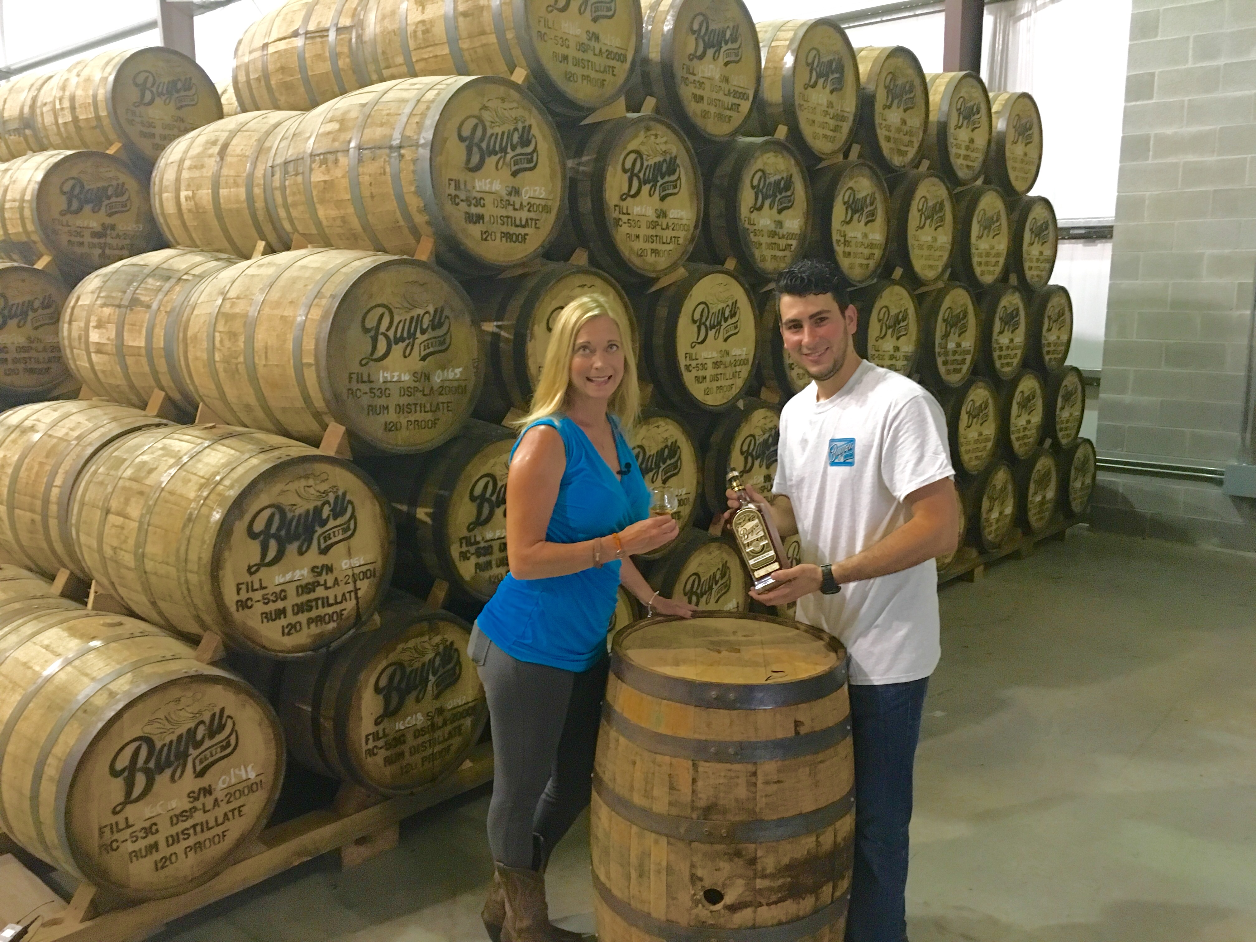 Our Travel Girl Stephanie Oswald spent some time with Master Distiller Reiniel Vicente in the barrel room.