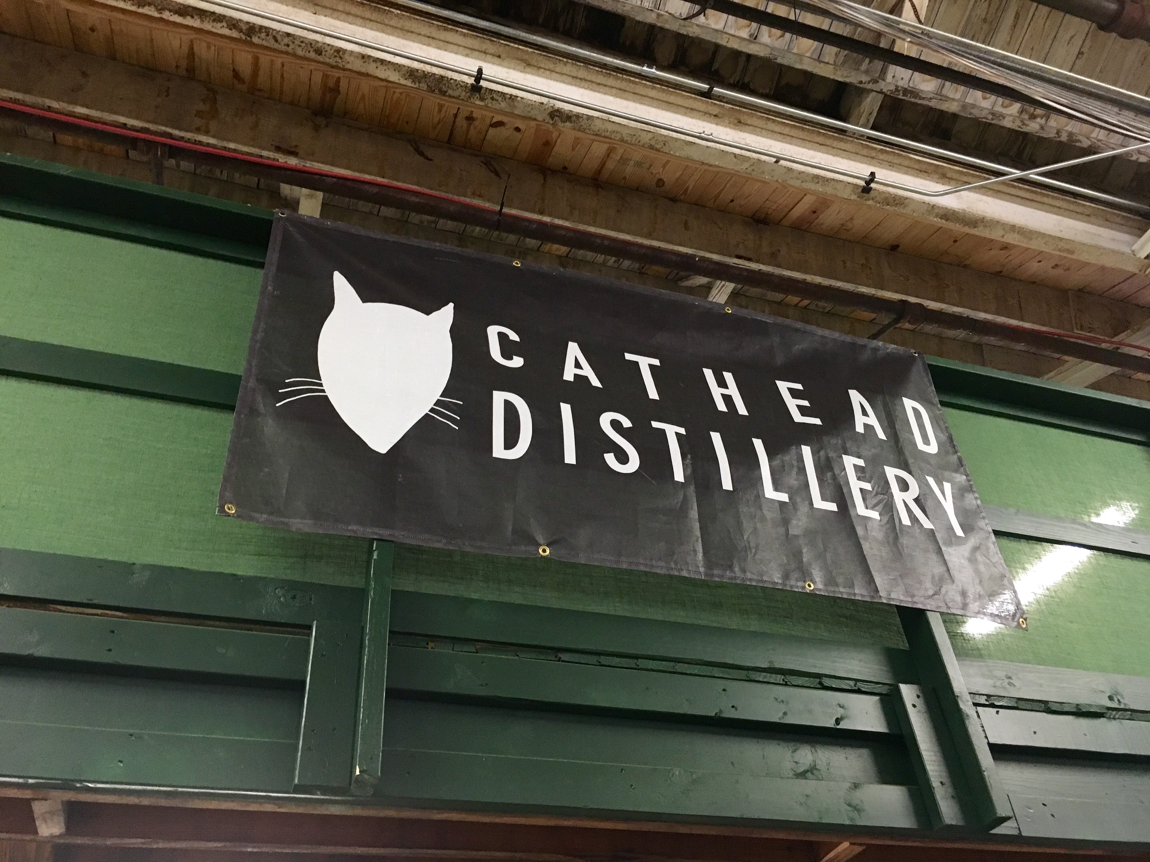 Sign hanging in Cathead Distillery in Jackson, Mississippi.