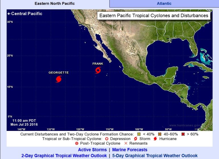 Current tropical activity in the Pacific Basin