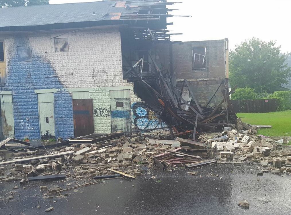 Storm damage near North Claiborne and Esplanade 