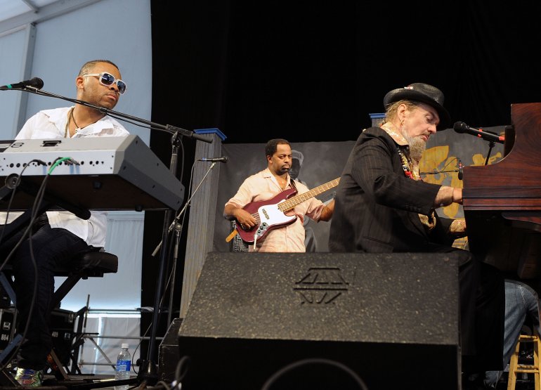 Davell Crawford & One Foot in the Blues with special guests Dr.John performs at the 2010 New Orleans Jazz & Heritage Festival Presented By Shell at the Fair Grounds Race Course on April 24, 2010 in New Orleans, Louisiana. (Photo by Rick Diamond/Getty Images)