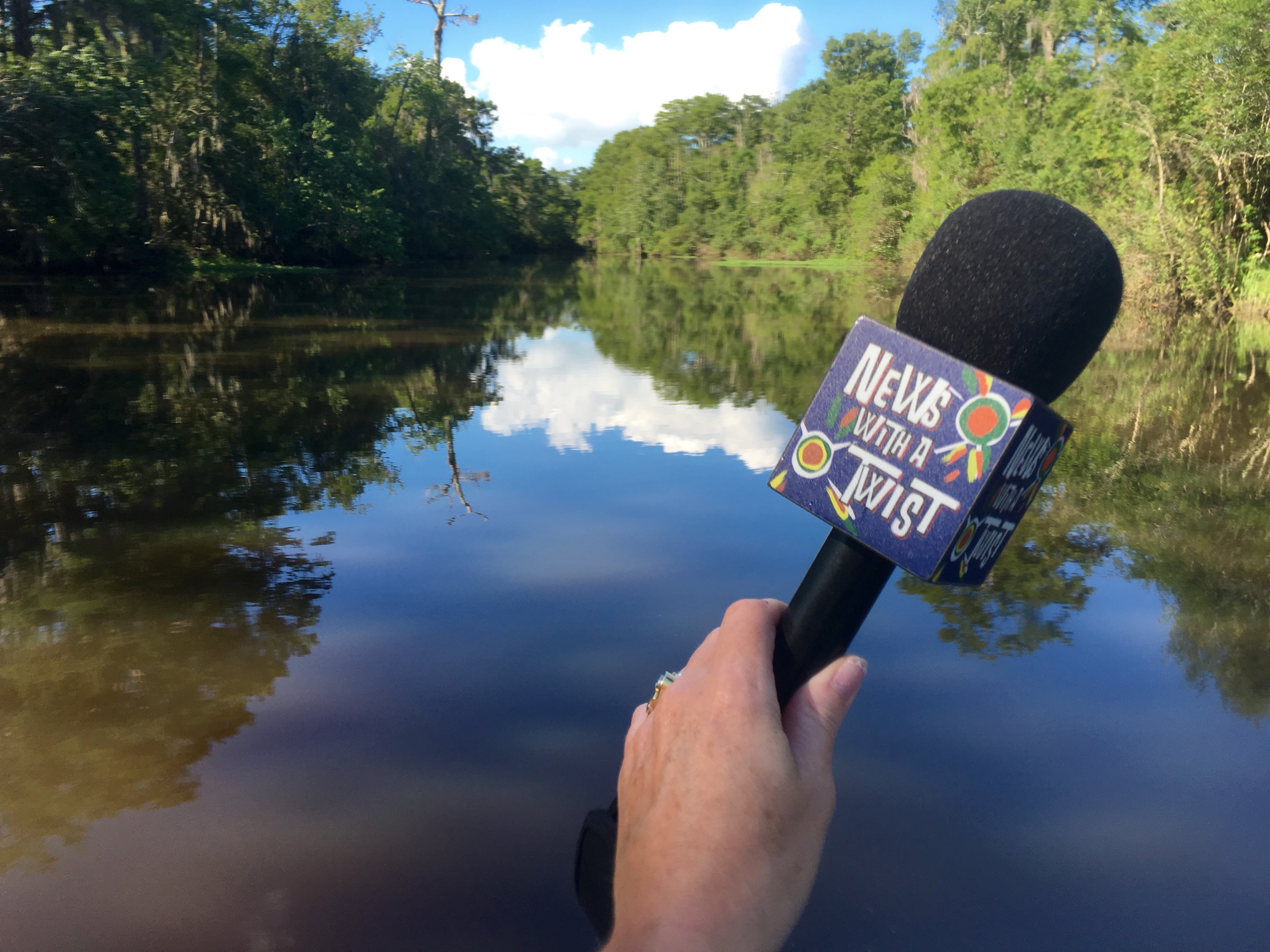 News with a Twist on tour in Bayou Bogue Homa.