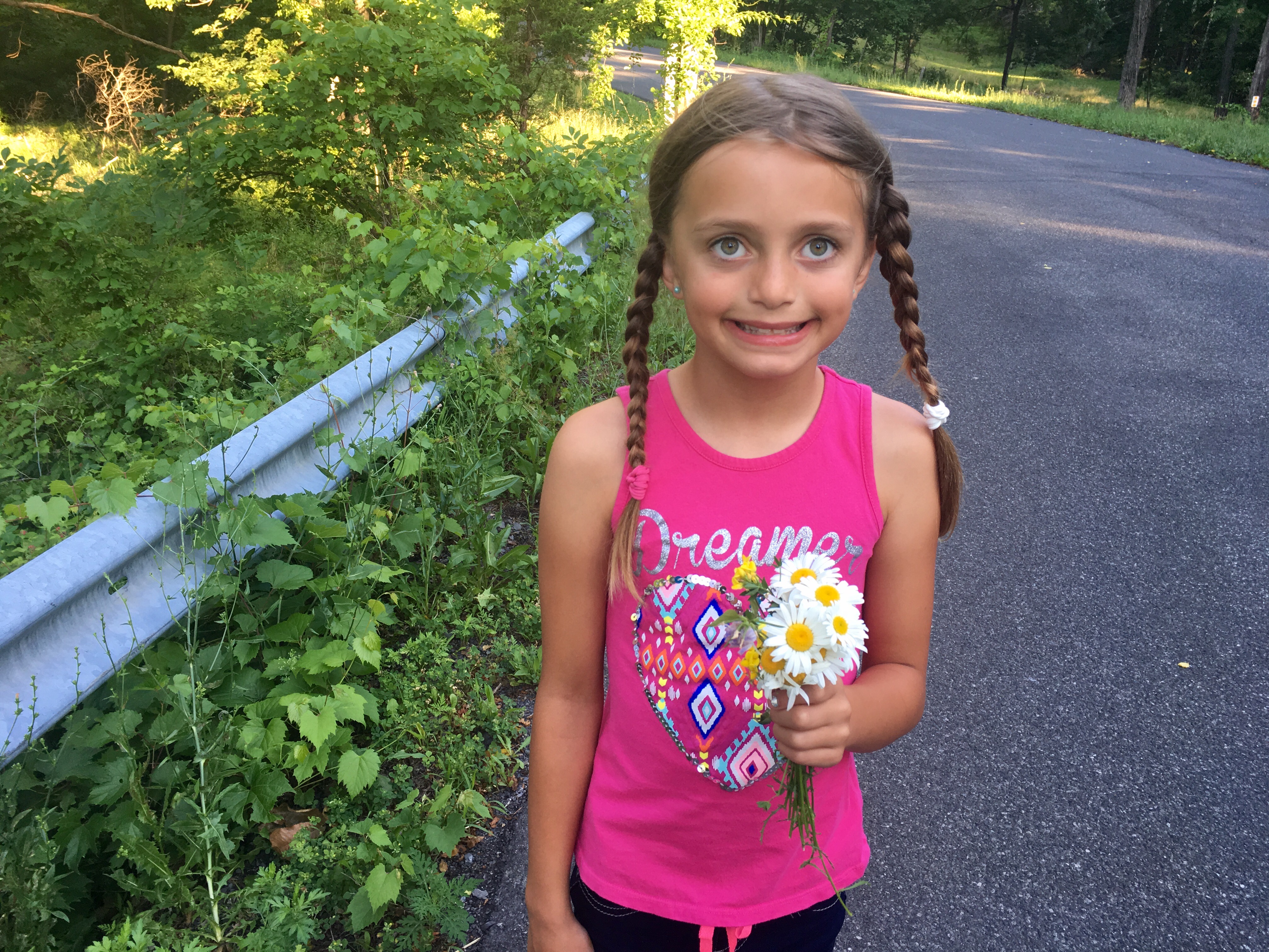 Picking flowers in the country is a great memory.