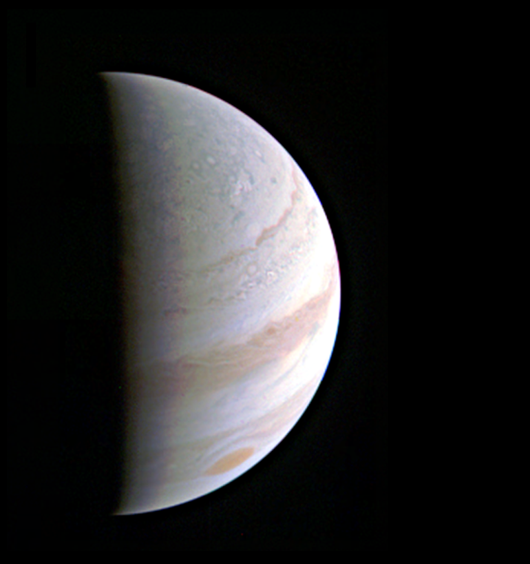 Jupiter as seen from the Juno spacecraft. Courtesy: NASA.gov