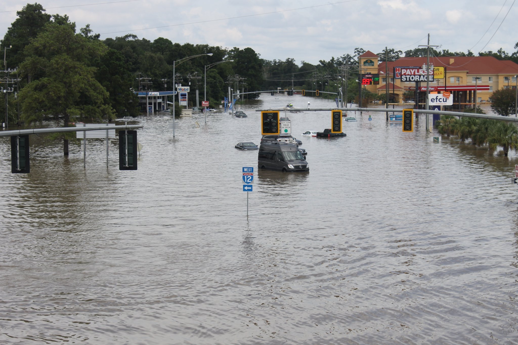 The Louisiana Department of Transportation & Development shared images of their tour of the Baton Rouge area on Sunday afternoon.