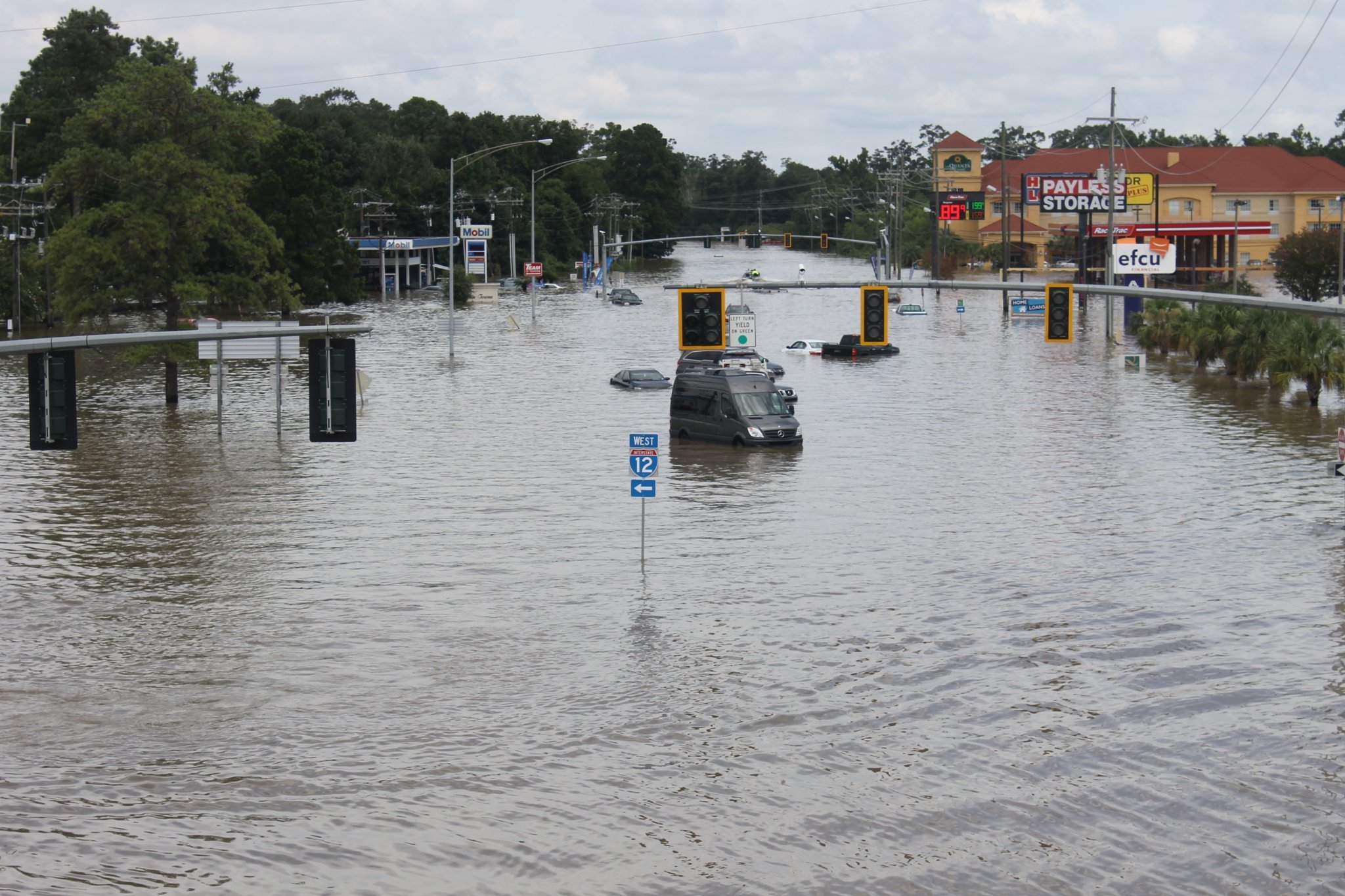 The Louisiana Department of Transportation & Development shared images of their tour of the Baton Rouge area on Sunday afternoon. 