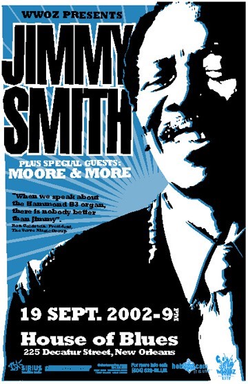 Jimmy Smith concert poster (House of Blues)