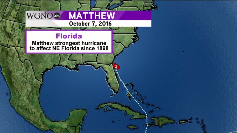 Matthew Path - NE Florida