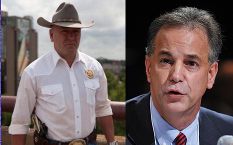 Clay Higgins, left, and Scott Angelle, right
