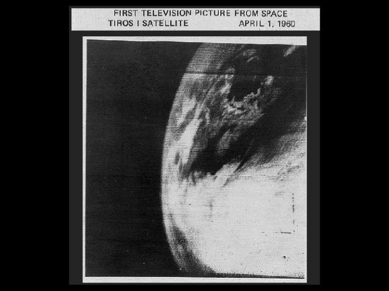 The first photo of Earth from a weather satellite taken on April 1, 1960. Courtesy: NASA
