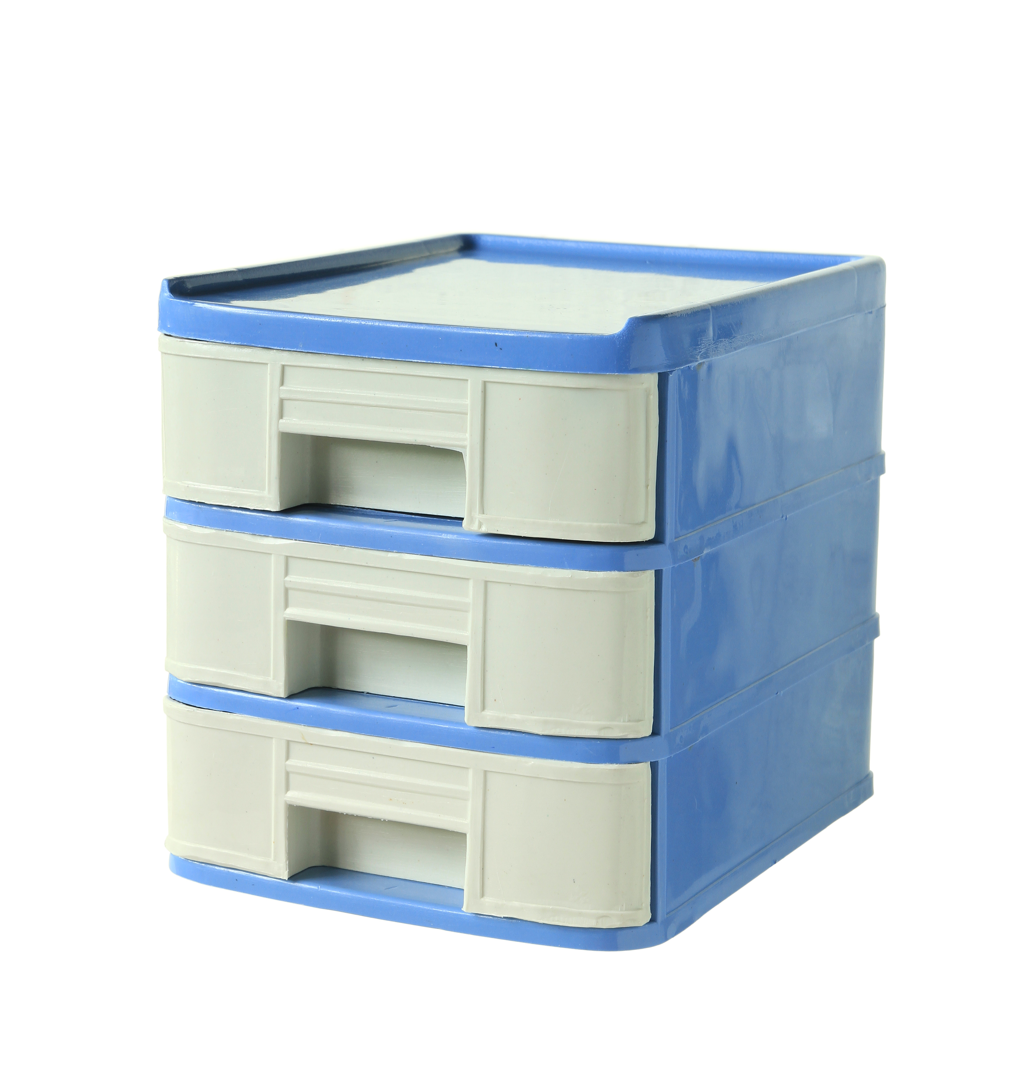 Plastic drawers can be filled with napkins, plastic cutlery, etc.