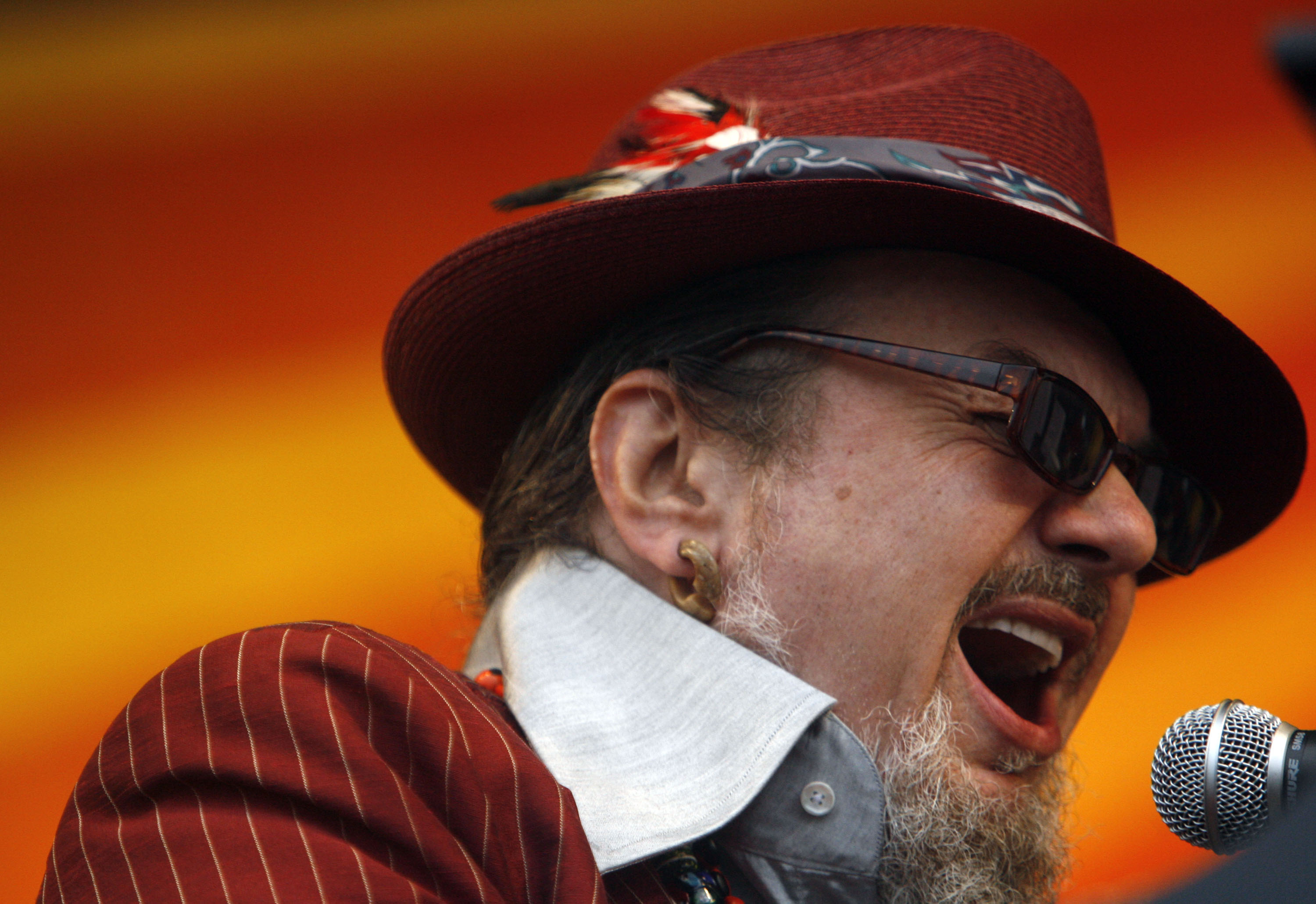 NEW ORLEANS - APRIL 26:  Singer-songwriter Dr. John performs during day two of the New Orleans Jazz & Heritage Festival at the Fair Grounds Race Course April 26, 2008 in New Orleans, Louisiana.  (Photo by Sean Gardner/Getty Images)